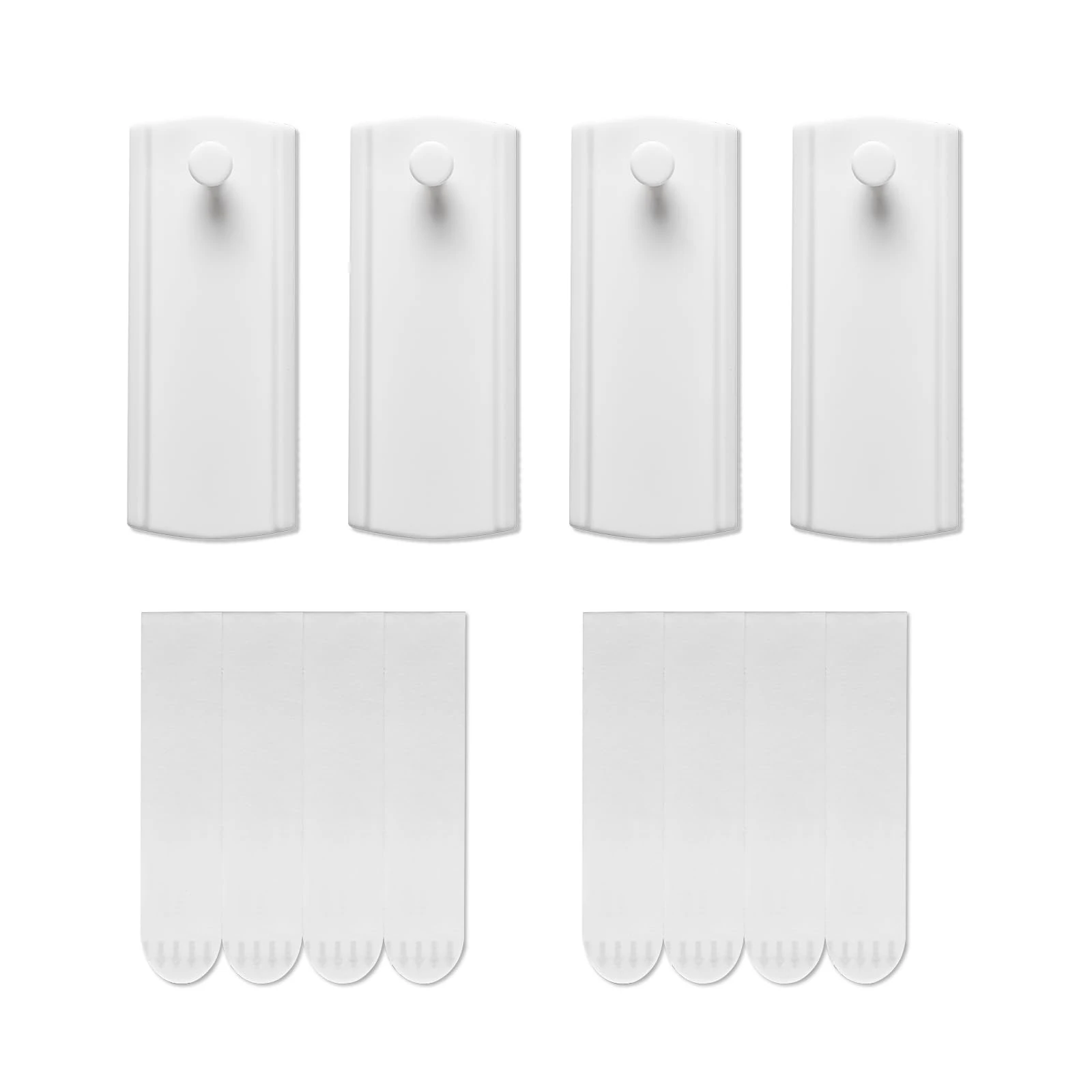 Large Universal Frame Hanger, 4 Picture Hangers, 8 Large Removable Adhesive Strips, Damage Free Picture Hanging Hooks Heavy Duty, No Nails Picture Hooks