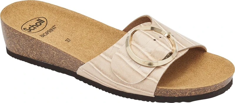 Scholl Women's Amalfi Mule Sandal, Beige, 8 UK