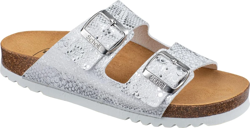 Scholl Women's Josephine Sandal, white, 7 UK