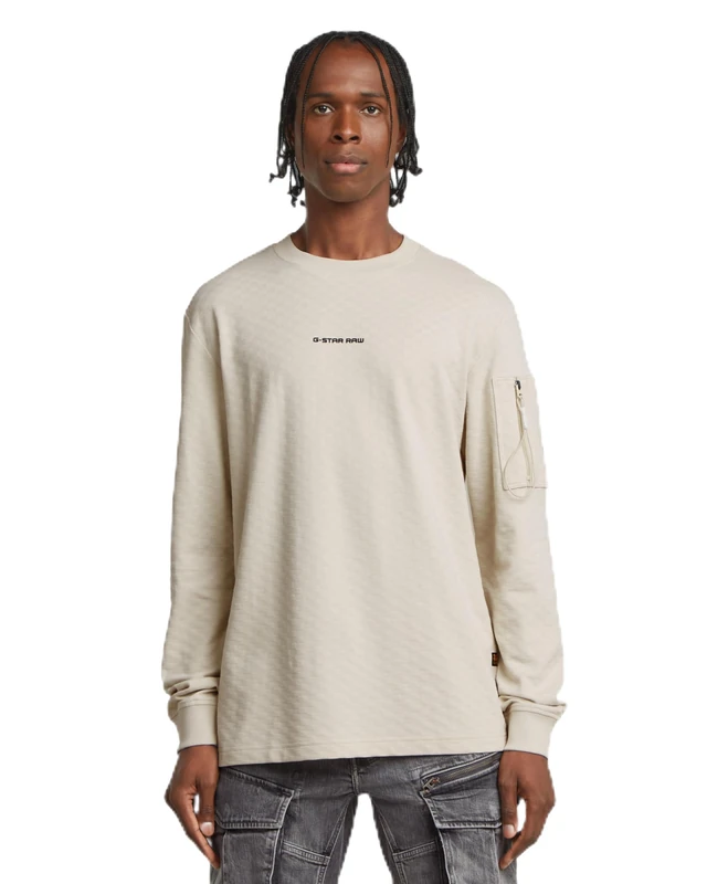 G-STAR Men's Checquard Pkt Tweeter T-Shirt, White (Whitebait D26033-d965-1603), S - Image 1