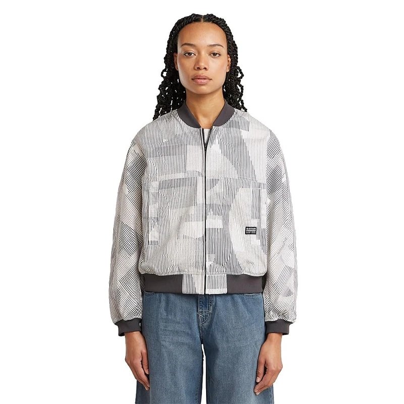 G-STAR Women's Summer Bomber Jackets, Multicoloured (Petrol raw Lines D26004-D386-H066), L