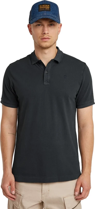 G-STAR Men's Dunda Overdyed Slim Polo Shirt, Blue (Salute Gd D11595-d756-d418), S