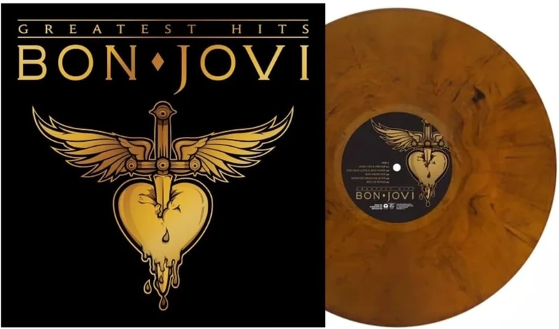 Bon Jovi Greatest Hits Limited Edition Tiger Eye Color Vinyl LP [VINYL]