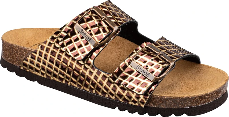 Scholl Women's Josephine Sandal, Dark Brown Gold, 6 UK