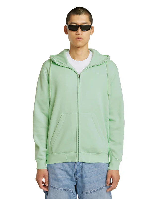 G-STAR Men's Premium Core Hooded Sweater, Birds Egg Green D16122-c235-g992, L