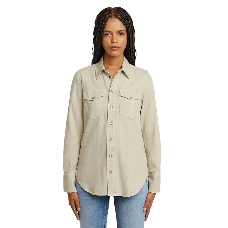 G-STAR Women's Slim Western Shirt, Green Tint Gd D24343-d454-h029, XS