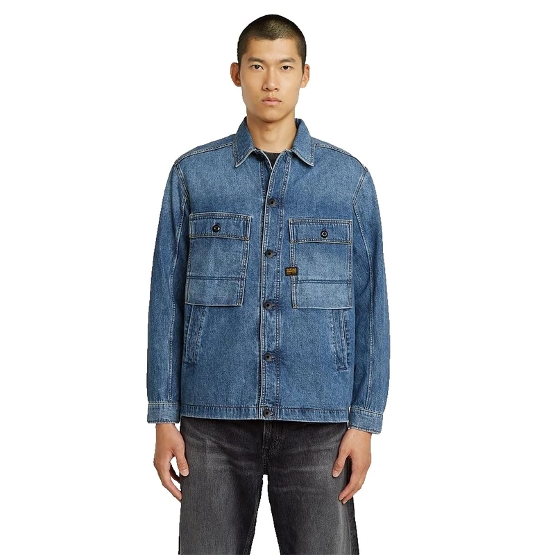 G-STAR Men's Mosa Overshirt, Faded Radiant Blue D26462-d934-h128, M