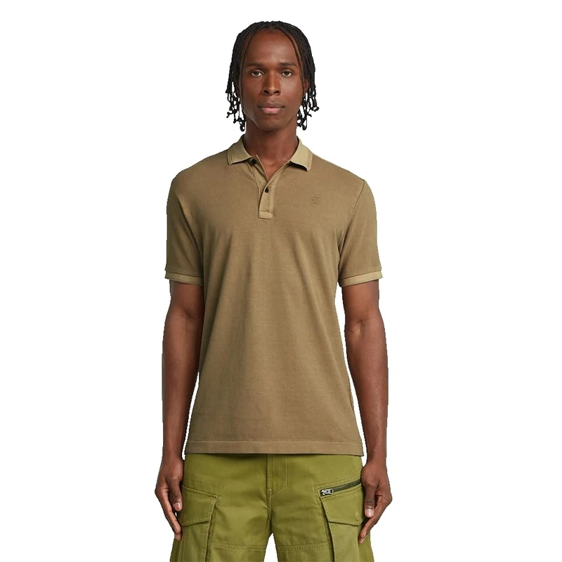 G-STAR Men's Dunda Overdyed Slim Polo Shirt, Beige (Safari Gd D11595-d756-c805), S