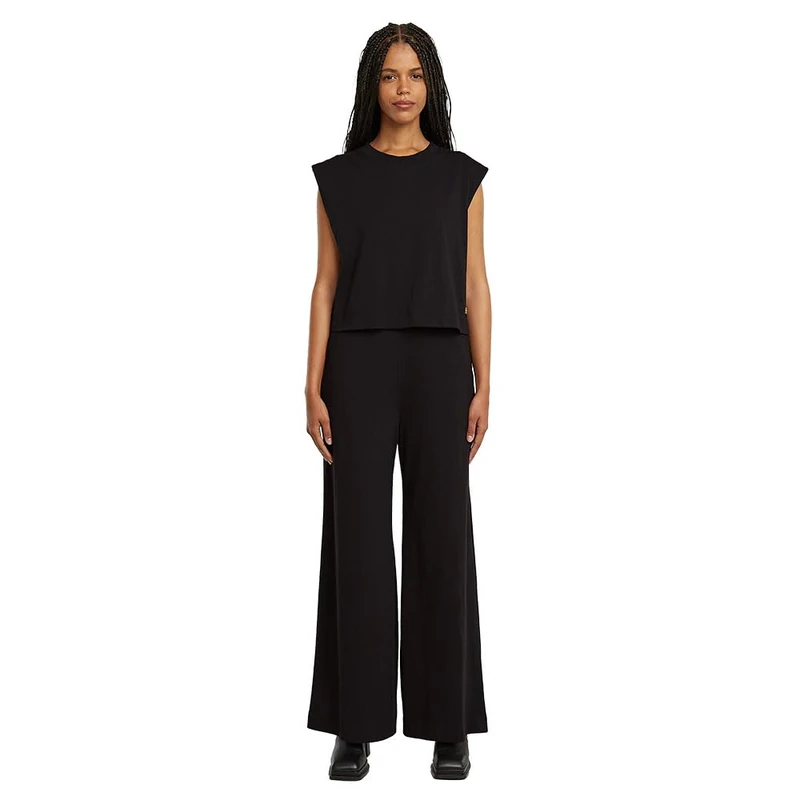 G-STAR Women's Double Layer Wide Leg Jumpsuit, Black (Dark Black D26101-B771-6484), L, Black (dk black D26101-B771-6484)