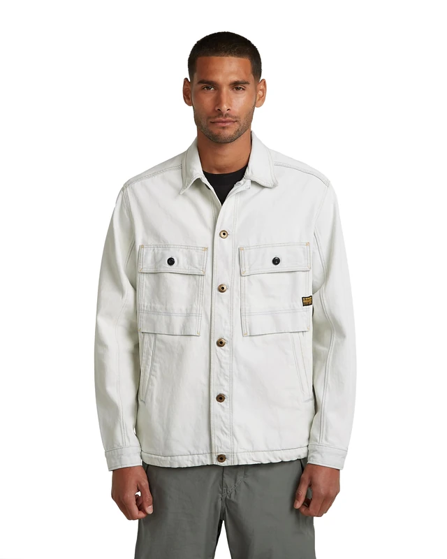 G-STAR Men's Mosa Overshirt, Beached Faded Clifton Blue D26462-d436-h122, XL