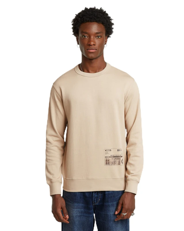 G-STAR Men's Shipping Gr R Sw Sweater, Beige (Dk Brick D26284-d970-1214), M