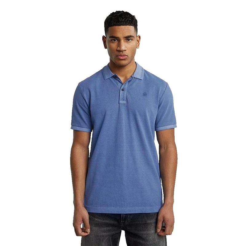 G-STAR Men's Dunda Overdyed Slim Polo Shirt, Dutch Blue Gd D11595-d756-h177, M