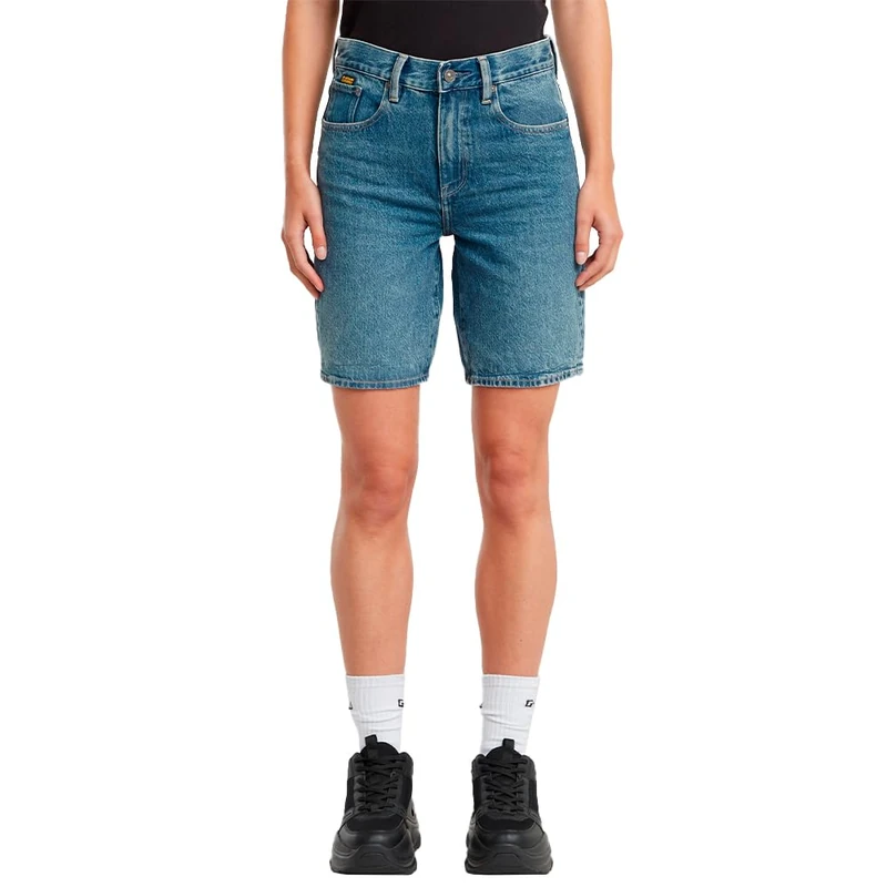 G-STAR Women's Viktoria Bermuda Short Clean Edge Wmn, Blue (Faded Watercourse D26268-d436-h145), 24W