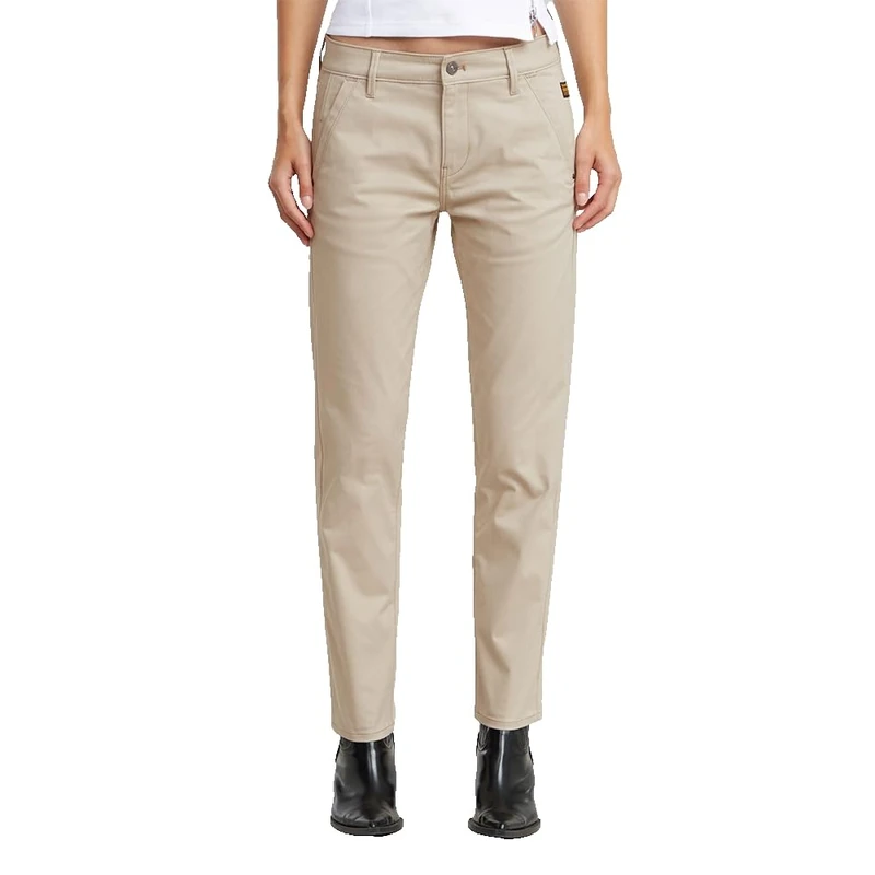 G-STAR Women's Kate Boyfriend Chino Pants, Beige (Dk Brick D25257-d715-1214), 27W x 30L