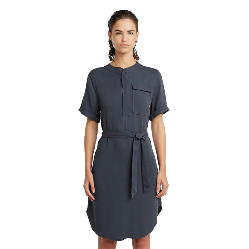 G-STAR Women's Belted Dress Ss Wmn Casual, Grey (Petrol D26157-d573-860), S
