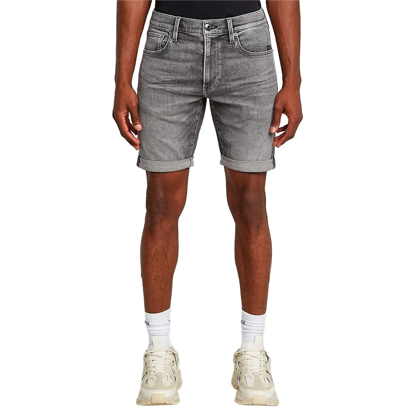 G-STAR 3301 Slim Denim Shorts Shorts Men's , Blue (Sun Faded Gunmetal D10481-d535-h095) , 36W - Image 1