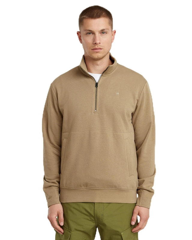 G-STAR Men's Nifous Half Zip SW Sweater, Beige (Safari D26305-d566-b444), XL