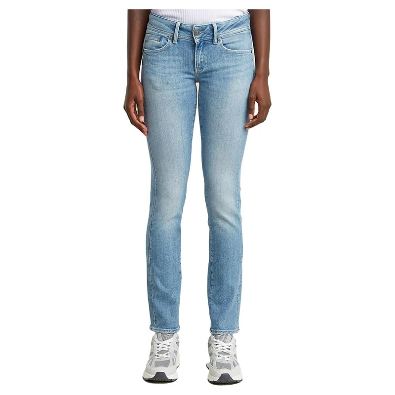 G-STAR Women's Midge Slim Straight Jeans, Sun Faded Summer Sky D26424-d441-h099, 29W x 34L - Image 1
