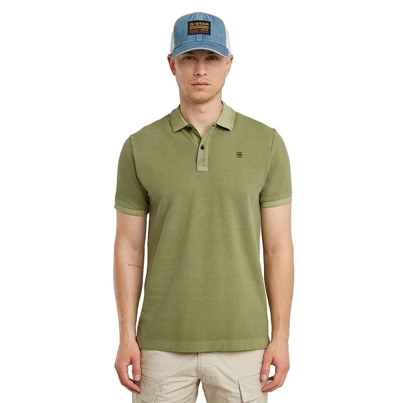 G-STAR Men's Dunda Overdyed Slim Polo Shirt, Green (Mayfly Gd D11595-d756-h031), XXL