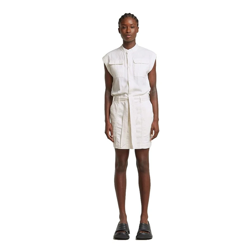 G-STAR Women's Pocket Dress, White (Lt Chalk Gd D26164-d454-g377), XL