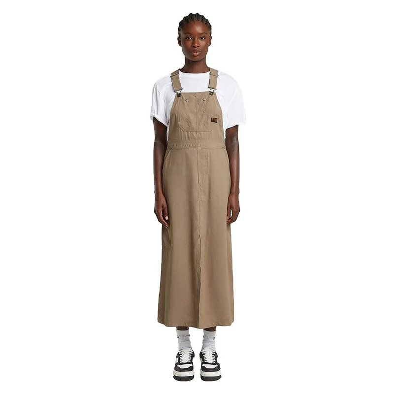 G-STAR Women's Dungaree SL Wmn Casual Dress, Brown (Light Toggee D26159-d522-c626), S