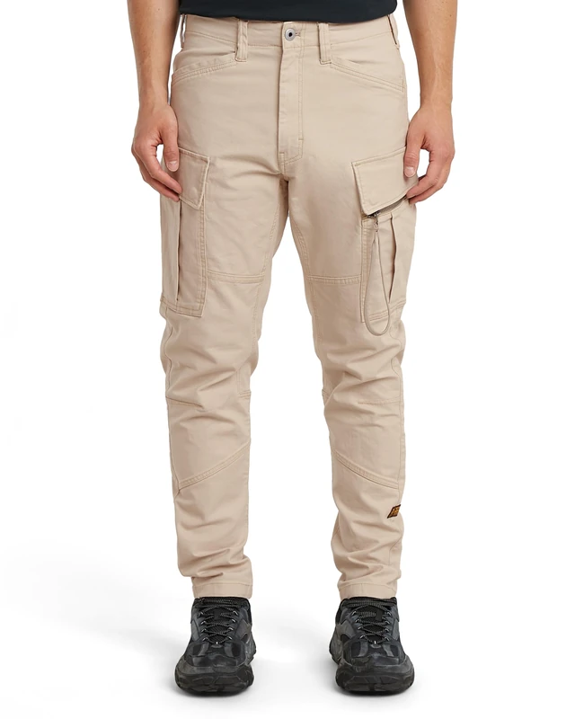 G-STAR Men's Zip Pocket 3D Skinny Cargo Pants 2.0, Beige, 34 W/38 L