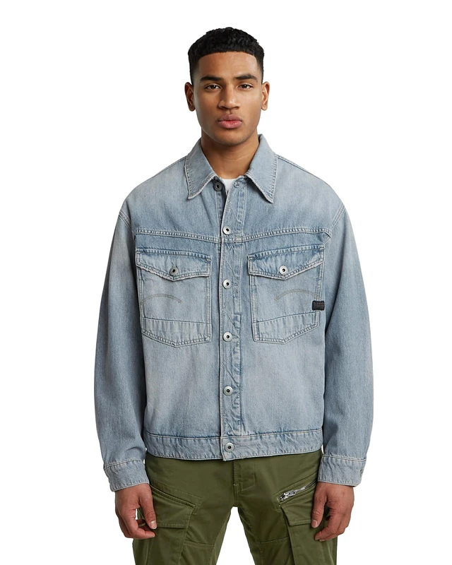 G-STAR Men's Dakota Jackets, Blue (vintage platinum blue D23593-D943-H133), XXL