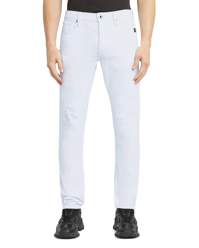 G-STAR Men's Jeans, Paper White Gd Destroyed 51001-d552-h155, 29 W/30 L