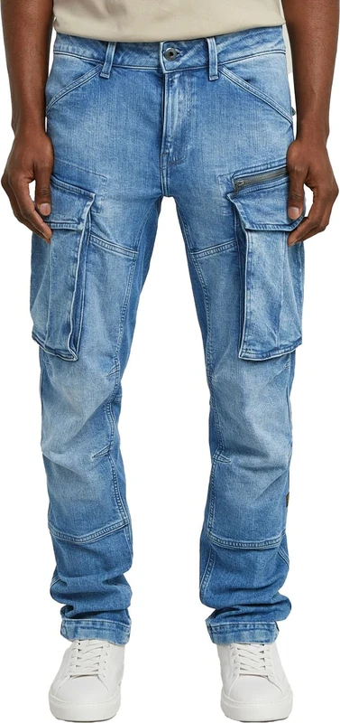 G-STAR Men's Rovic Zip 3D Regular Tapered Pants, Antique Faded Uniform Blue D23077-d761-h150, 33 W/34 L