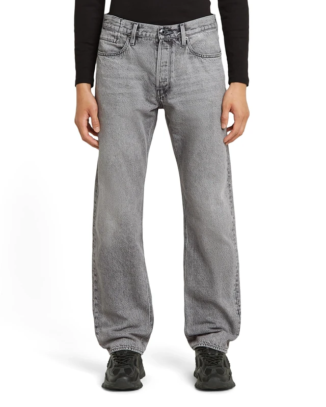 G-STAR Men's Dakota Regular Straight Jeans, Gray, 33 W/32 L