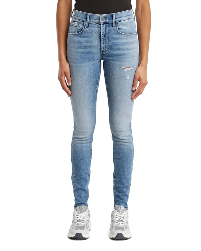 G-STAR RAW Women's 3301 High Waist Skinny Jeans, Blue (Vintage Blue Stream Destroyed D05175-d760-h071), 26W x 32L