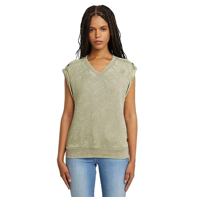 G-STAR Women's Washed SL SW Wmn Sweater, Beige (Dk Brick Double Dye D26103-d575-h366), S