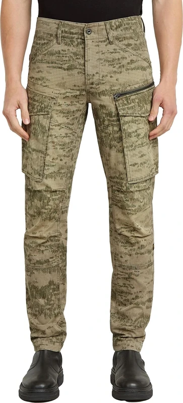 G-STAR Men's Rovic Zip 3D Regular Tapered Pants, Multicoloured (Light Toggee Shadow Camo D02190-d581-h175), 36 W/36 L