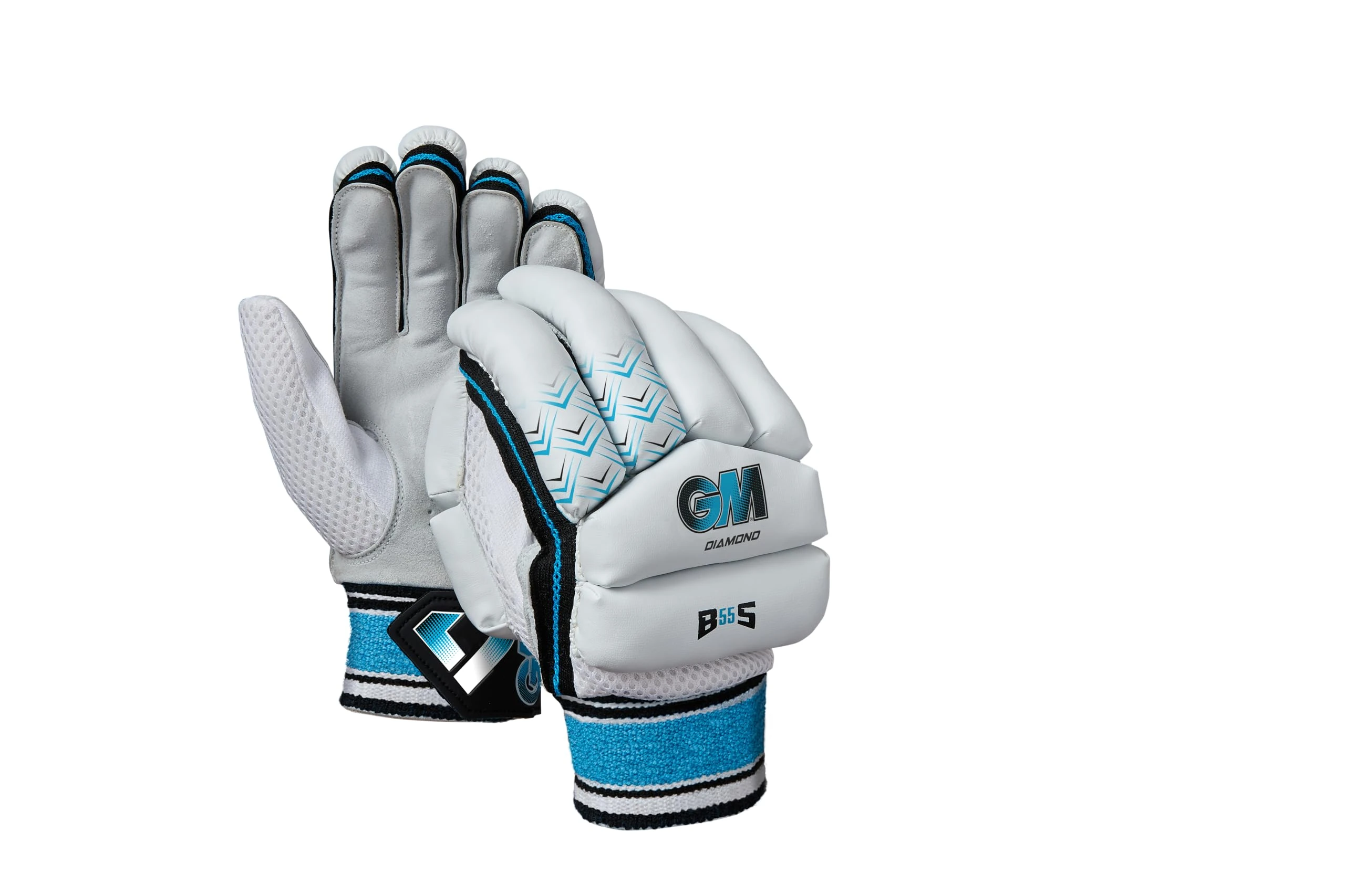 Gunn & Moore GM Cricket Batting Gloves | Ben Stokes Diamond | Split Leather Palm | Junior Right Handed | 1 Pair | Approx 325 g per Pair