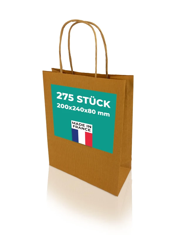 275 h-Green Recycled Paper Carrier Bags Brown 200 x 240 x 80 cm