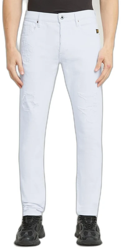 G-STAR Men's Jeans, Paper White Gd Destroyed 51001-d552-h155, 40 W/34 L