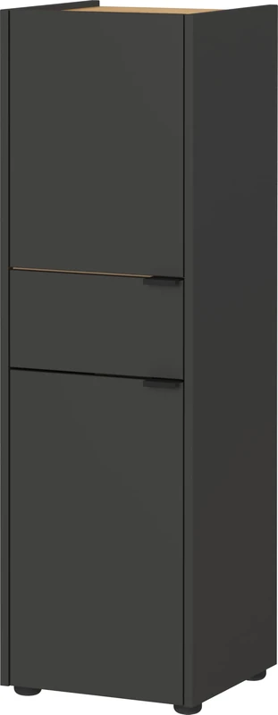 Germania cabinet 4498-549 GW-Forano, in graphite/Navarra-oak-Nb., with door and drawer damping, 34 x 111 x 34 cm (WxHxD)