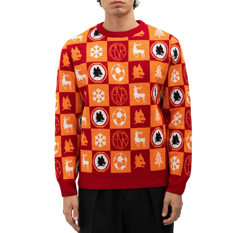 AS Roma Christmas Jumper, Unisex-Adult