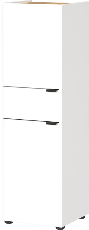 Germania cabinet 4498-242 GW-Forano, in Navarra-Eiche-Nb. /white, with door and drawer damping, 34 x 111 x 34 cm (WxHxD)