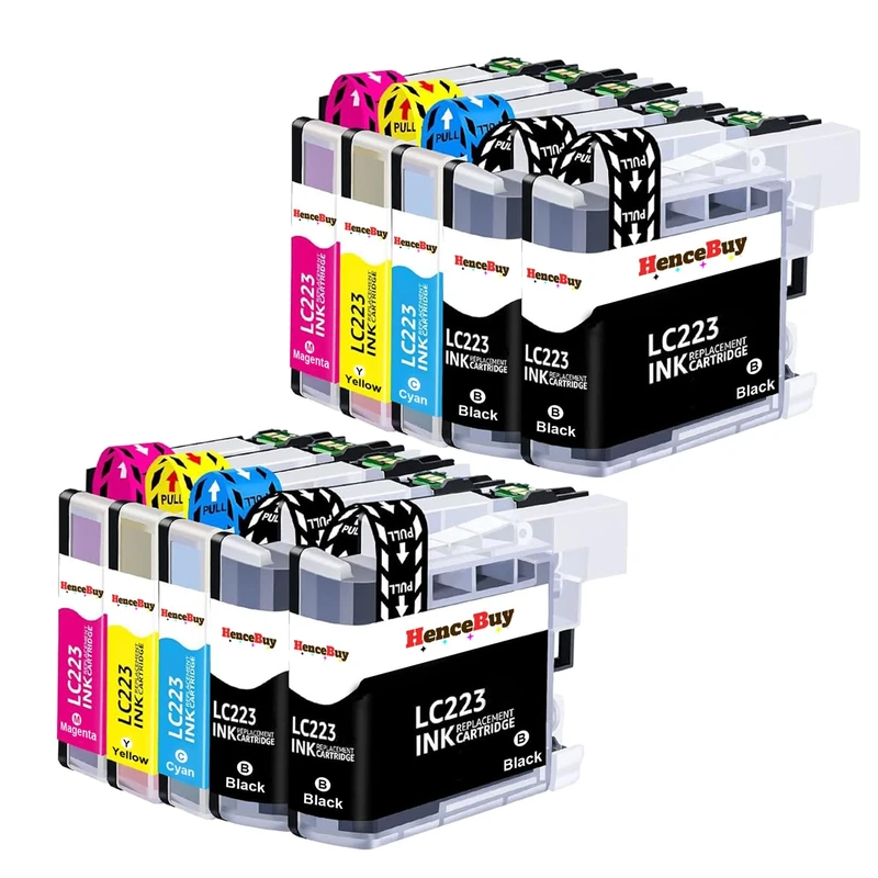 HenceBuy LC223 Ink Cartridges Compatible for Brother LC223 Ink for DCP-J4120DW MFC-J4420DW MFC-J4620DW MFC-J4625DW MFC-J5320DW MFC-J5620DW MFC-J5625DW MFC-J5720DW MFC-J480DW MFC-J680DW (10-pack)