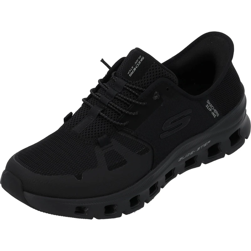 Skechers Men's Glide-Step Pro Slip-On Sneakers, Black Mesh/Hotmelt, 8.5 UK