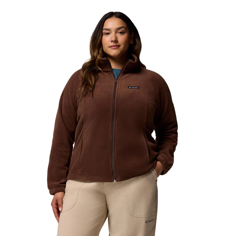 Columbia Women's Benton Springs Full Zip, Full Zip Fleece Jacket, Tobacco, XS