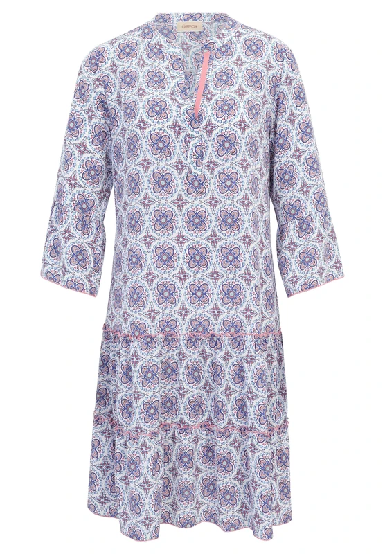 Cartoon Women's Dress, Blue/Apricot, 16 - Image 1