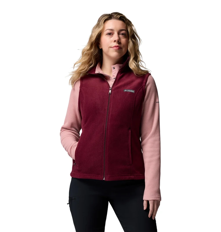 Columbia Women's Benton Springs Vest Fleece, Rich Wine, S