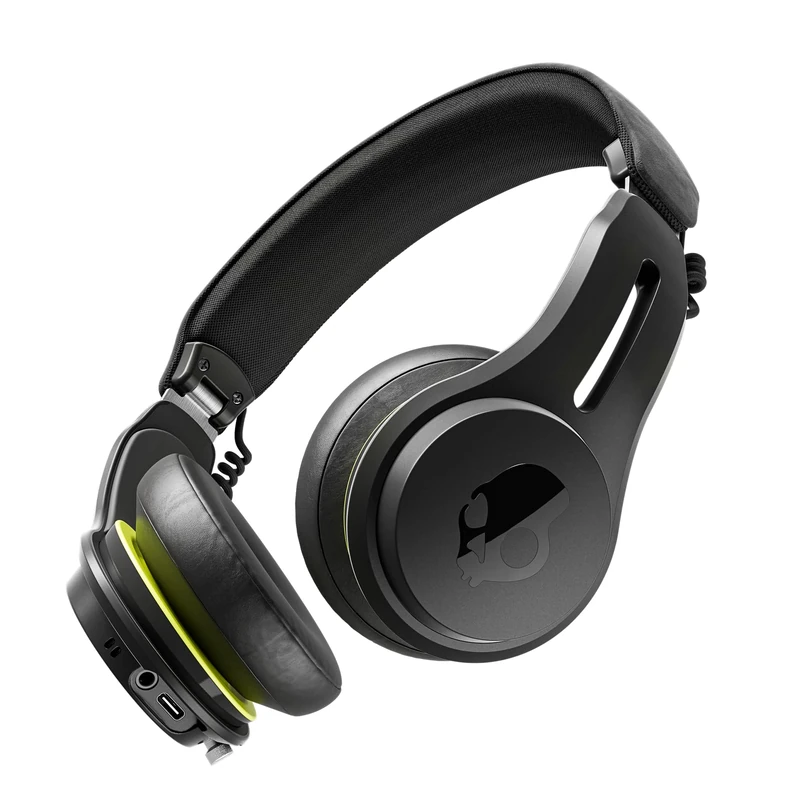Skullcandy Icon ANC Wireless On-Ear Bluetooth Headphones, Active Noise Cancelling, Up to 60 Hours Battery, Sweat Water Resistant, Foldable and Durable, Microphone for iPhone Android - True Black