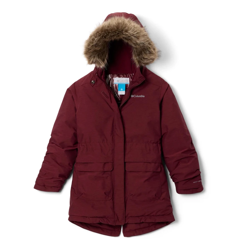 Columbia Youth Girls Nordic Strider 2 Jacket, Winter Jacket, Rich Wine, M