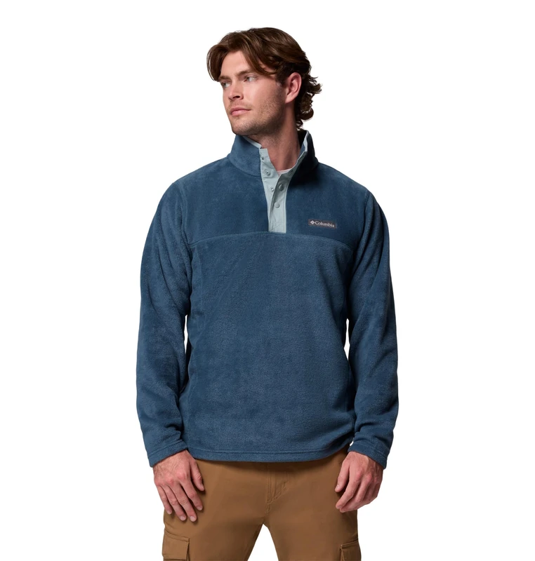 Columbia Men's Steens Mountain Half Snap 2, Fleece Pull Over, Everblue/Crushed Blue, XL - Image 1