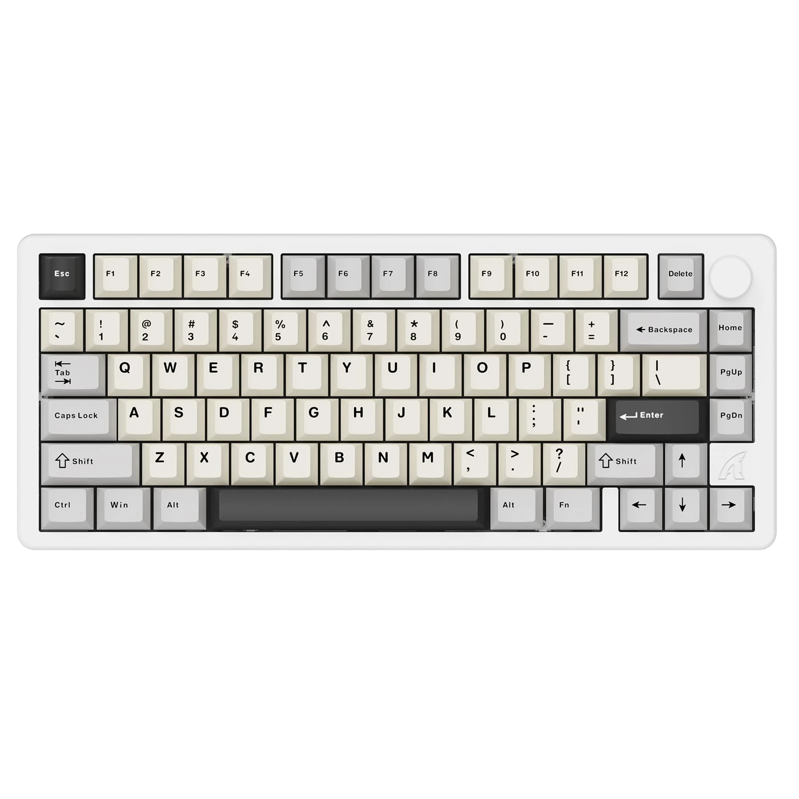 ATTACK SHARK X86 Wireless Mechanical Keyboard, 75% Gaming, Aluminium, RGB, Hot-Swap, BT/2.4G/USB-C, Mac/Win, Starry White