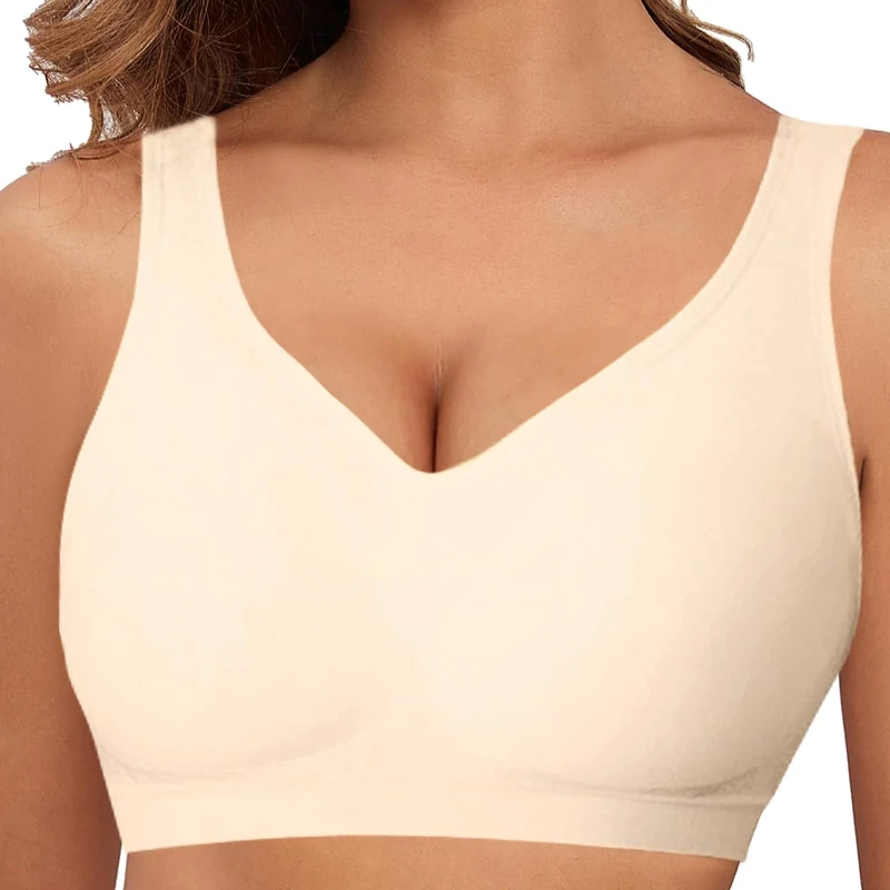Generic No-Underwire Stretchable Bralette - Seamless Nude (Small)