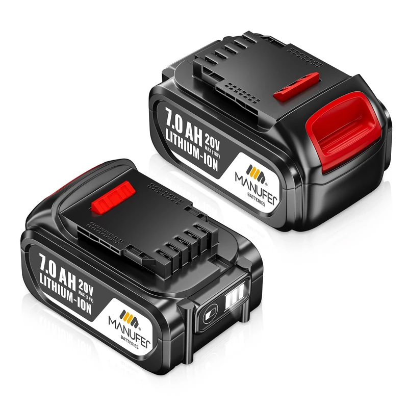 MANUFER DCB200 7.0Ah 18V/20V MAX Replacement Battery Pack - 2 Pack